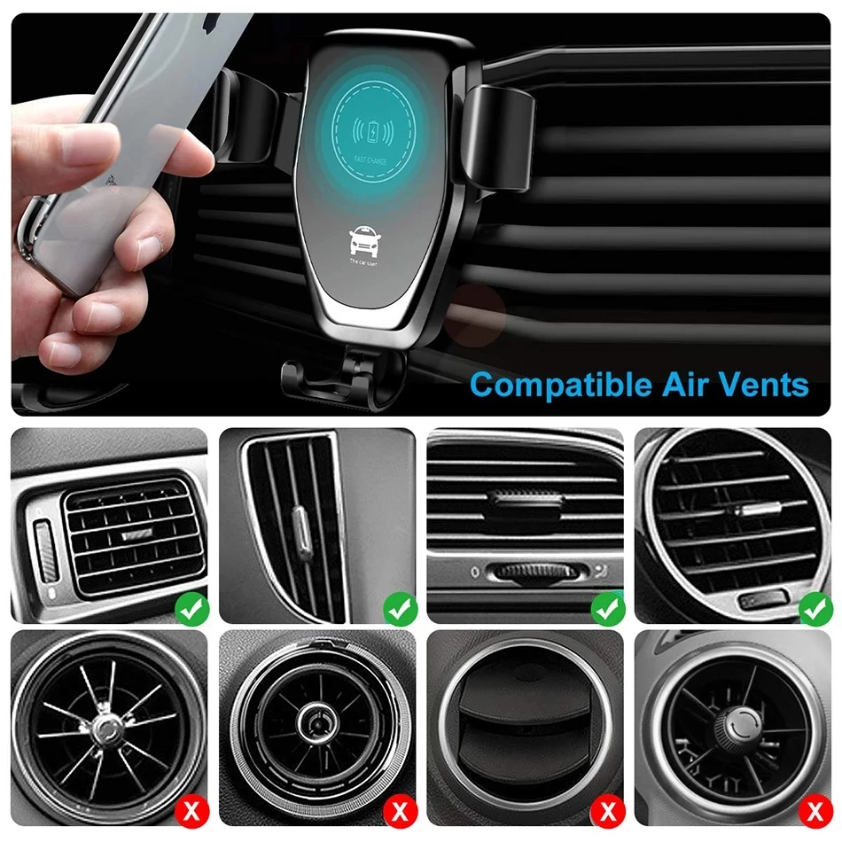 Wireless Car Charger Mount Fast Charging - Беспроводное автомобильное зарядное устройство VIKEFON, крепление