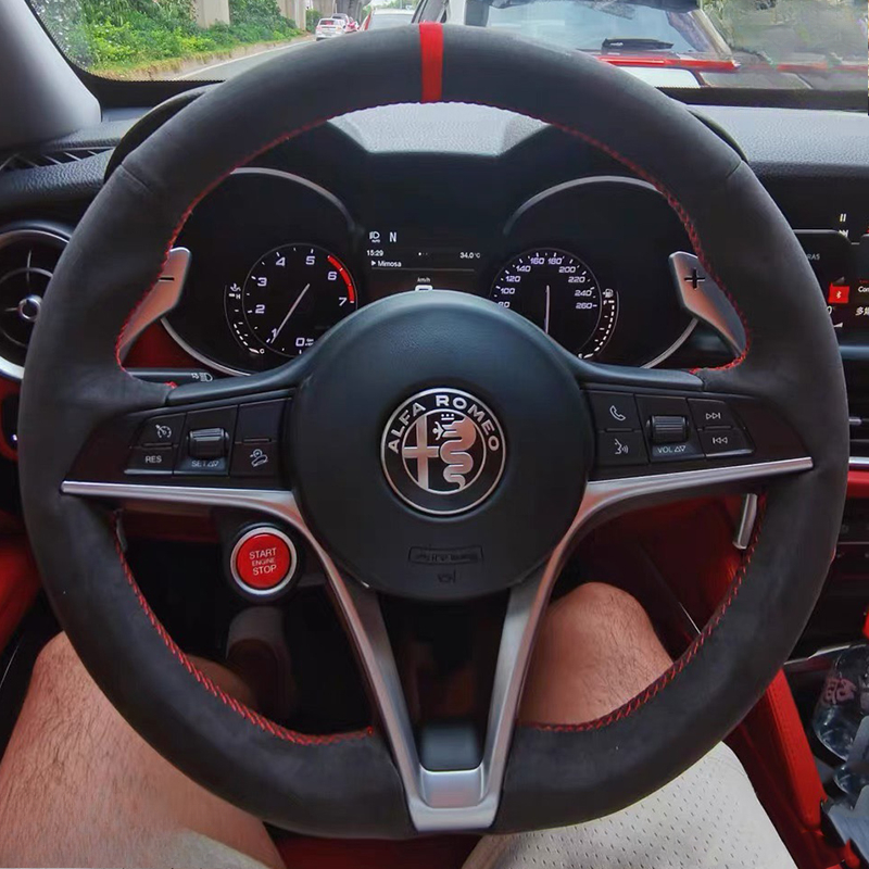 Для Alfa Romeo Giulia Stelvio  – обзор и цена Car Steering Wheel Cover Anti Slip Breathable