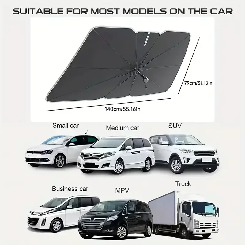 Складной автомобильный солнцез – обзор и цена Car Sunshade Windshield Umbrella Foldable